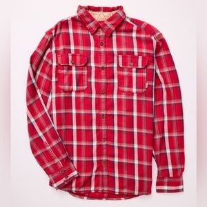 Burton Plaid Flannel Button Down Large